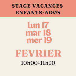 Stage vacances enfants-ados