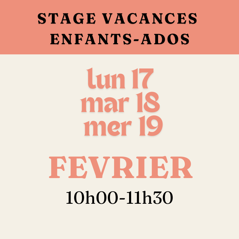 Stage vacances enfants-ados