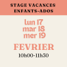 Stage vacances enfants-ados